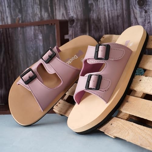 Image of Duosoft Flip Flop for Women | Soft Comfortable | Breathable | Fashionable | Stylish | Trendy | Super soft | Lightweight | Anti-Slip Sole | Indoor & Outdoor |Dw-033-Pink