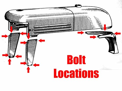 Rt Bolts Ih Farmall Cub (1947-63) Hood • Dog Leg Bolt Kit • Allen Socket Button Head Style #TOP1