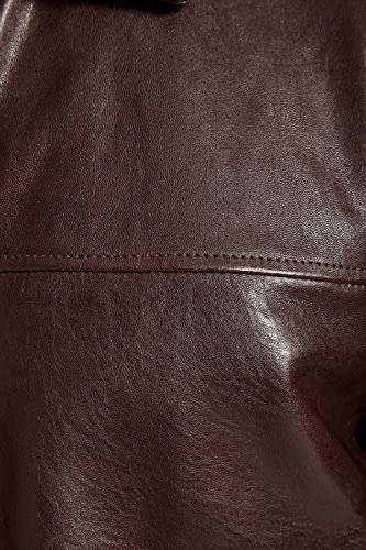 Image of Men's Four-Button Lambskin Leather Car Coat