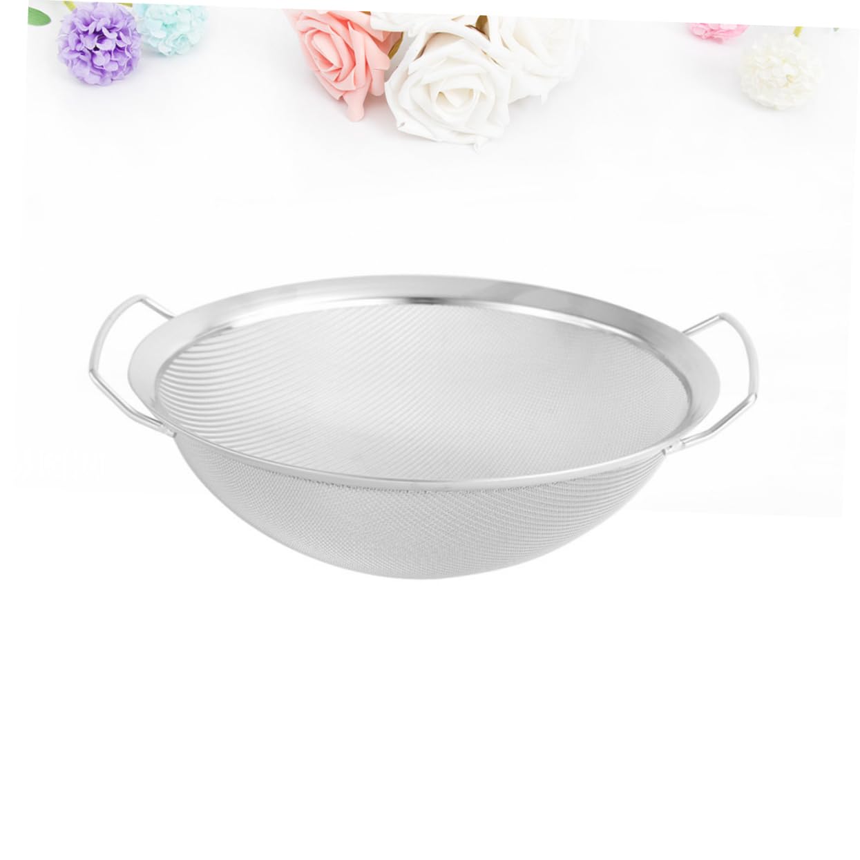 LABRIMP Colador de Malla de Acero Inoxidable Asa para Filtrar Arroz y Verduras en Cocina Doméstica, Utensilio Resistente y Práctico para Labores Culinarias