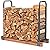 DOEWORKS Heavy Duty Firewood Racks Adjustable Length Log Bracket Rack Holder