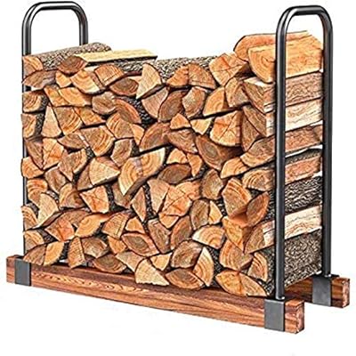 DOEWORKS Heavy Duty Firewood Racks Adjustable Length Log Bracket Rack Holder