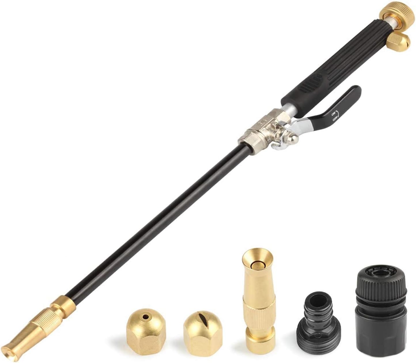 Upgraded Jet Nozzle for Garden Hose, Hydro jetnozzle 2-in-1 High Pressure Power Washer wand, Watering Sprayer Cleaning Tool with 2 Different Nozzles and Hose Quick Connectors