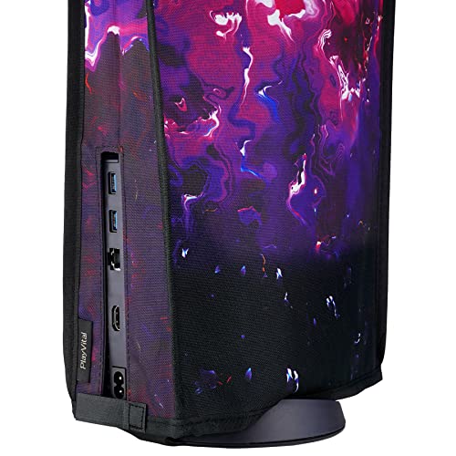 Image of PlayVital Dust Cover for ps5, Soft Neat Lining Dust Guard Anti Scratch Waterproof Cover Sleeve for ps5 Console Digital Edition & Disc Edition - Surreal Lava