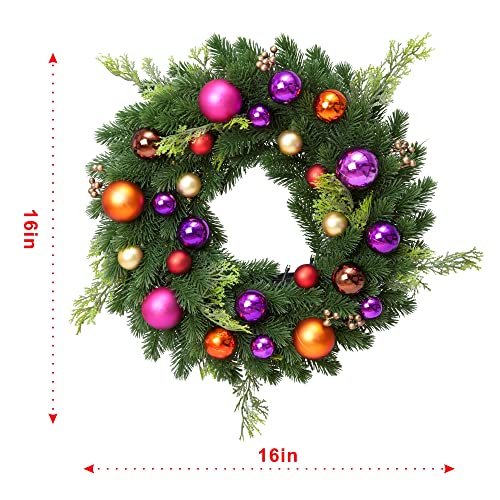 Peyton Christmas Wreath, Outdoor Lighted Christmas Wreath For Front Door thumb #5