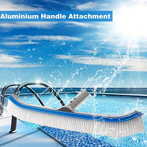 MIYA Swimming Pool Brush with 6ft Pole - 18" Polished Nylon Bristles Pool Brush Head - Brush Designed for Cleans Walls Tiles and Floors - Thumbnail 6