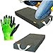 Knee Pad Extra Thick | Memory Foam Garden Kneeling Pad Tote | Bath Kneeler for Baby Bath | FREE Bamboo Working Glove | Knee Pads for Work Woman and Men | Yoga Mat Kneeling Pads Construction Exercise
