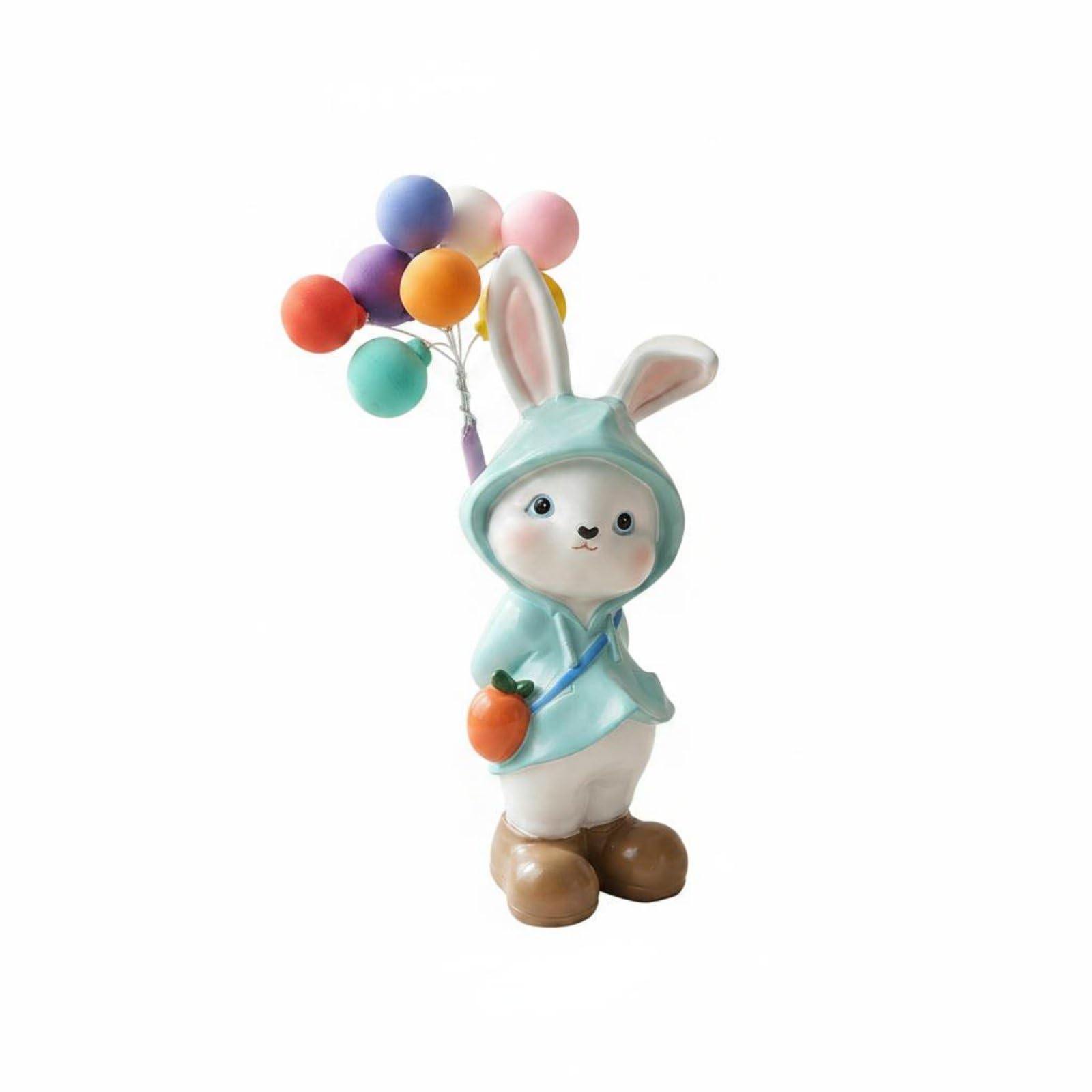 Ornement lièvre en résine bleu éclatant une figurine de collection pour sublimer la chambre