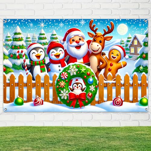 Banner Navideño BlissYard 71x43 Inch con Personajes miniatura 4