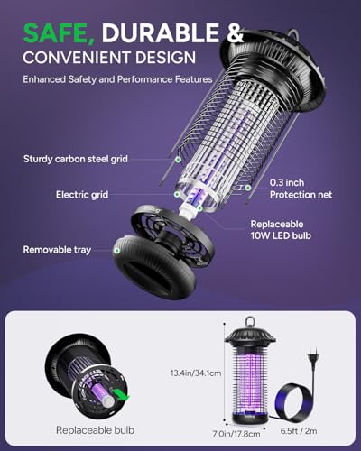 image for Buzbug LED Bug Zapper Indoor Outdoor, Up to 50,000 Hours Lifespan Lamp