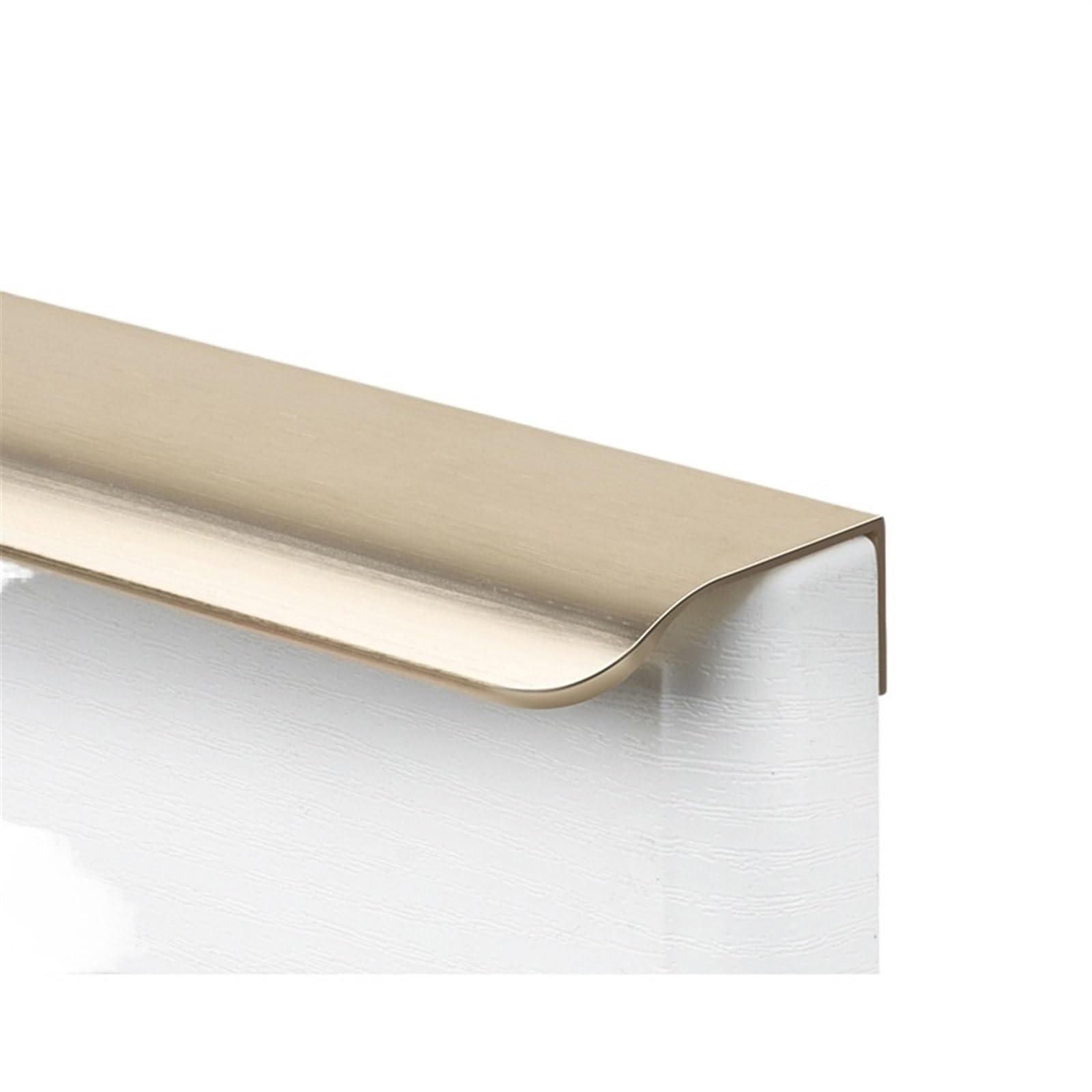 Ytbhshxz Brushed Gold Drawer Handles， Modern Minimalist Wardrobe Cupboard Drawer Knobs Kitchen Cabinet Pulls Hidden Furniture Hardware(,Length 200Mm)