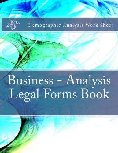 Preisvergleich Produktbild Demographic Analysis Work Sheet Business - Analysis, Legal Forms Book
