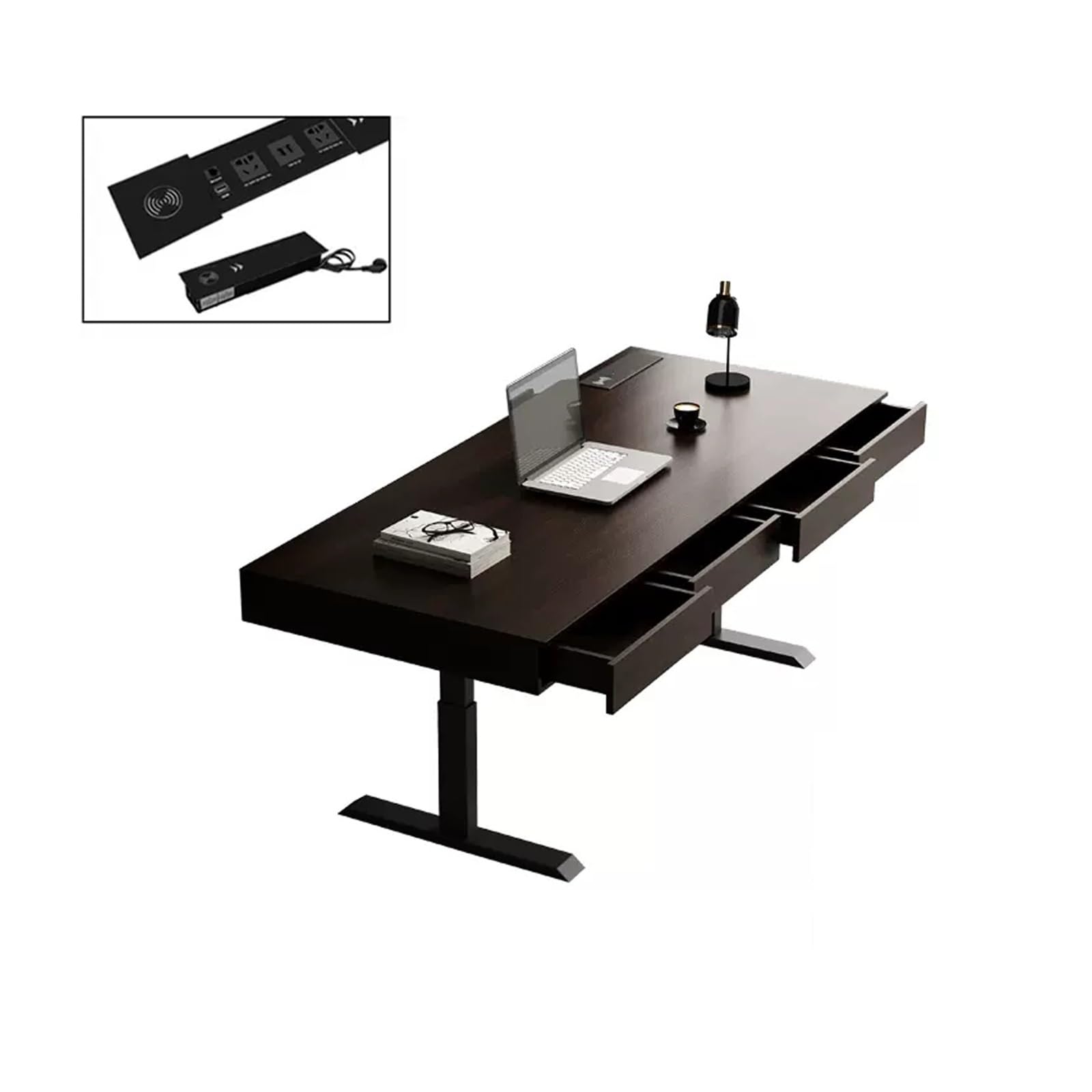 Home Office Desksa Modern Smart Electric Lift with Drawers and Dual Motors for Home Computer Desk Office Desk