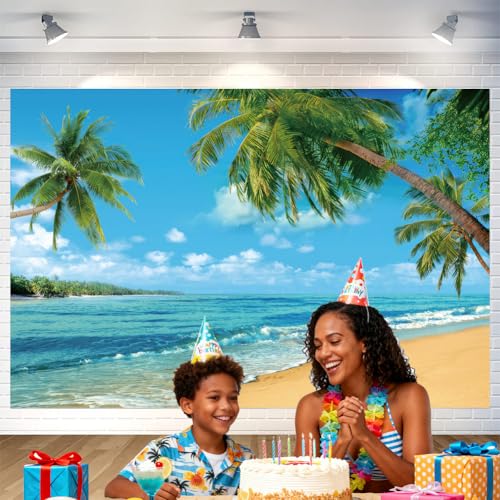 Fondo Fotográfico Playa Hawaii 70.8 x 47.2 Pulg miniatura 6