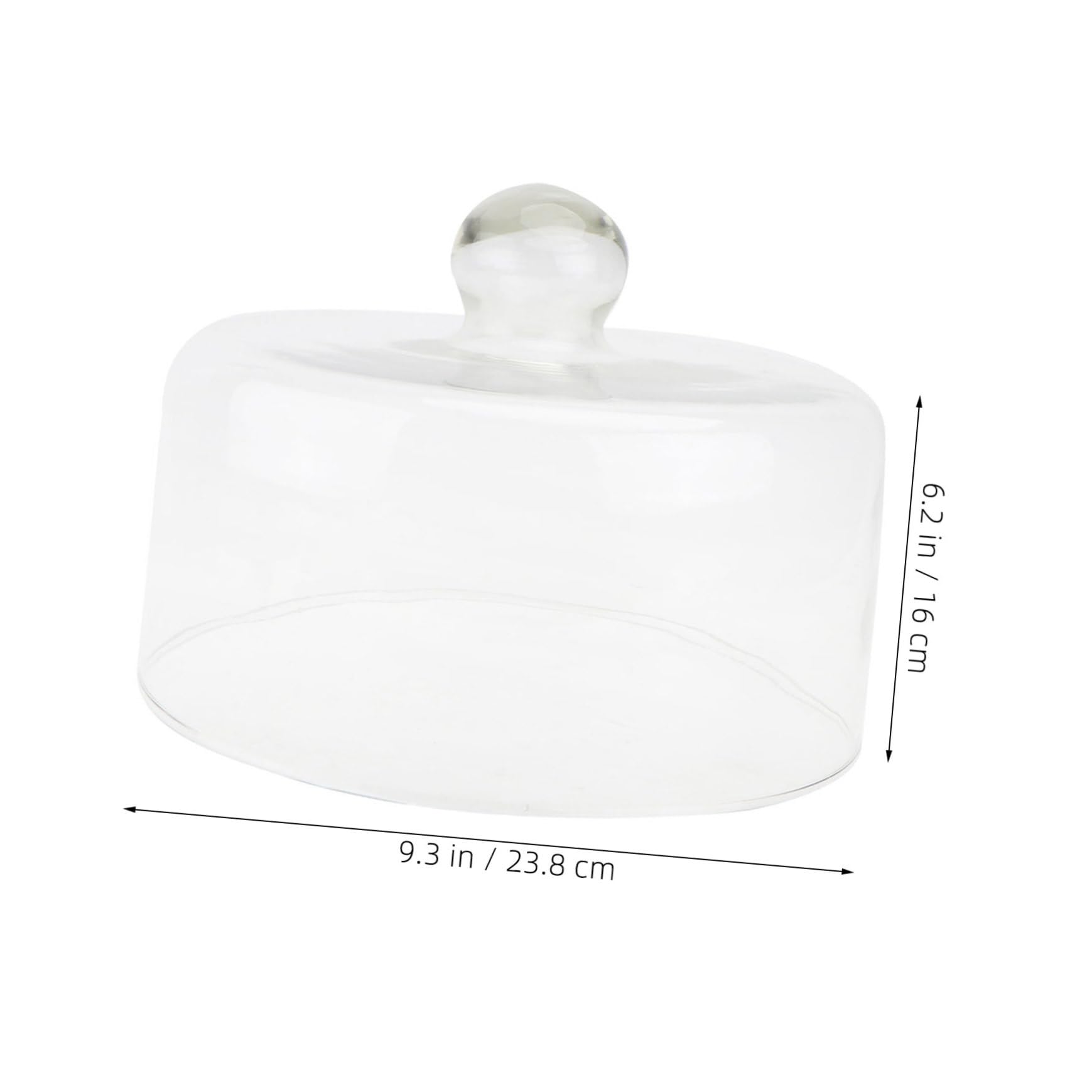 Cloche Verre Couvercle à Gâteau en Verre Protection Réutilisable pour Desserts et Buffets Facile à Utiliser