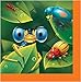 Creative Converting 16 Count Bug-Eyed Lunch Napkins, Green/Black