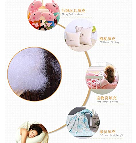 WellieSTR (1kg) Premium Polyester Fiber Fill for Re-Stuffing Pillows, Stuff Toys, Quilts, Paddings, Pouf, Fiberfill, Stuffing, Filling White