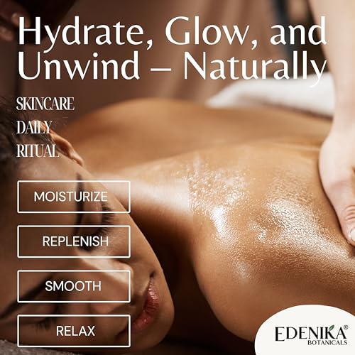 Image of Edenika Botanicals Tropical Coconut Massage Oil for Massage Therapy, Soothing Massage Oil with Coconut & Passion Fruit Oil for Muscle Relaxing, Skin Moisturizing & Hydrating, 2-Pack