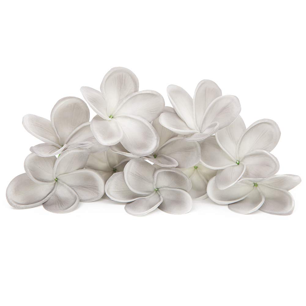 Plantes artificielles fleurs en polyuréthane lot de 10 bouquets gris de fête