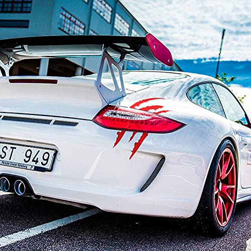 YGMONER 2 x Red Claw Marks Decal Car Headlight Decoration Stickers 16 x 5inch (red) - Image 5