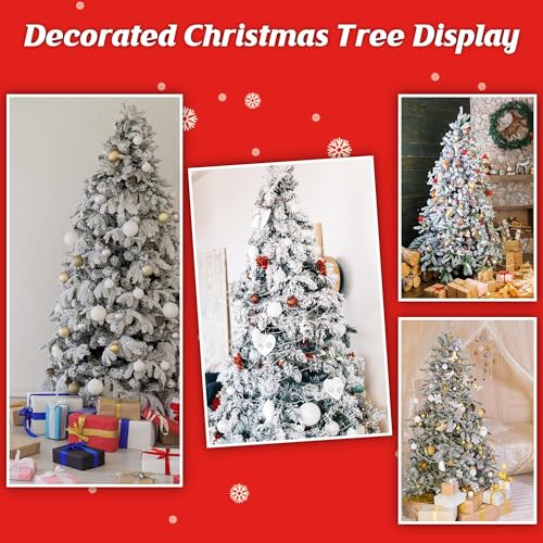 Christmas Decorations, 2 lbs Snow Flocking Powder, Self-Adhesive Snow Flock for Christmas Tree Decor, Fake White Snow Flock for Winter Xmas Holiday Artificial Tree Wreath Garland Crafts Home Display