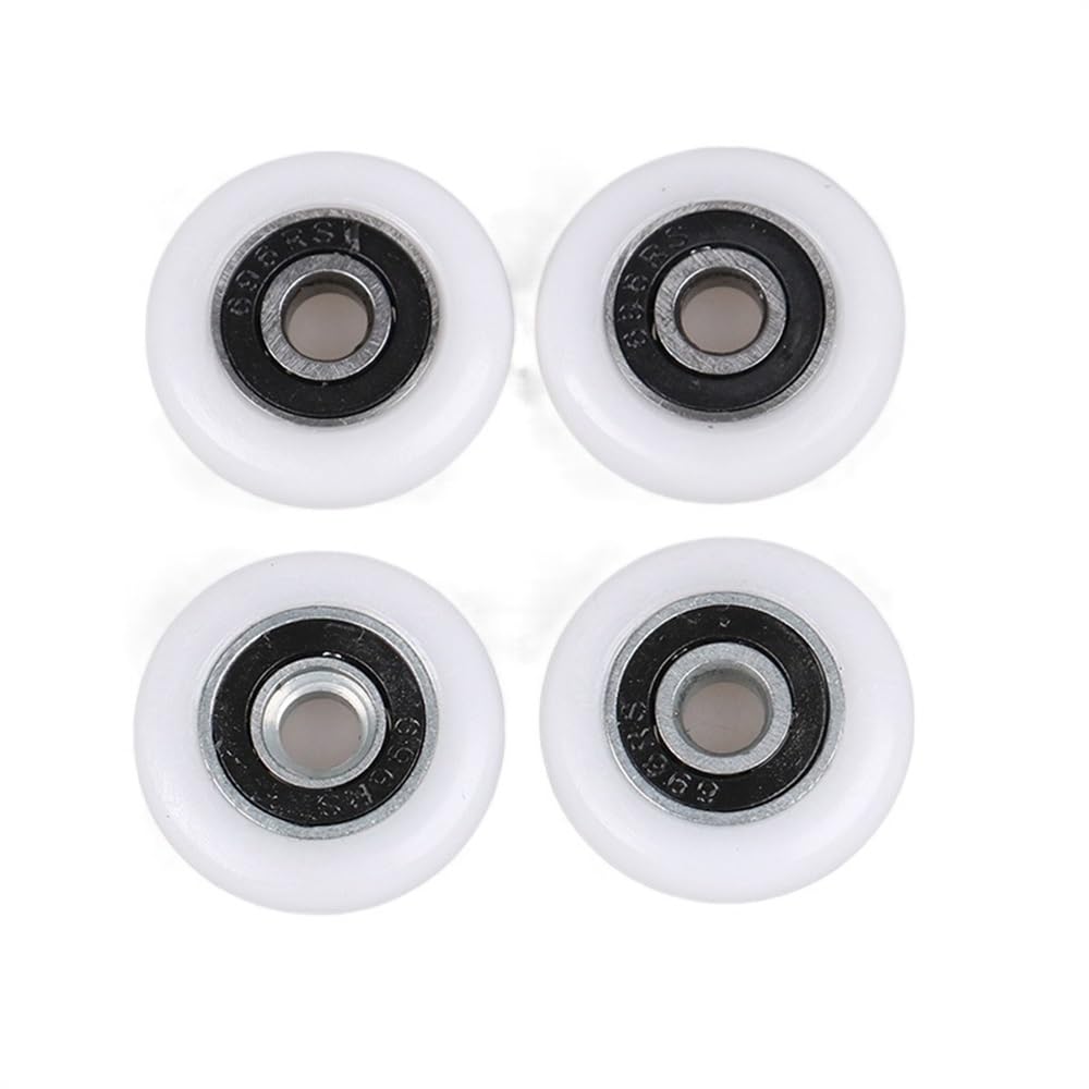 Shower Door Rollers 4 PCS Bath Cabinet Roller Wheel Shower Room Accessories Bearing 22/23/25/27/29MM(25mm)