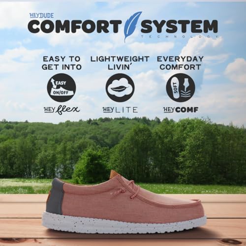 Image of HEYDUDE Men's Wally Washed Canvas, Men's Shoes, Slip-on Loafers, Comfortable & Light-Weight