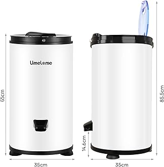 Spin Dryer 6kg , Energy&Power Saving Spinner, Energy Efficiency Class: A+++, 2800 RPM Clothes Dryer, Gravity Drain dryer, White