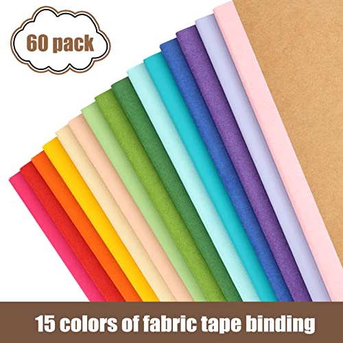 Eoout 60 Pack A5 Kraft Notebooks, Composition Notebooks Lined Journal Bulk, 15 Colors With Rainbow Spines, 60 Pages For Kids Women Girls, School Office Supplies #TOP3