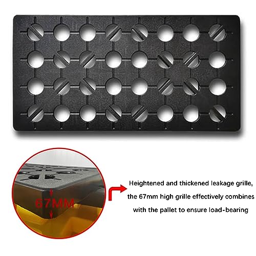 Bandeja Modular Duradera para contención de derrames: Rejilla de Polietileno de Alta Resistencia para prevención de Fugas en fábricas y almacenes, Ideal para soluciones de Almacenamiento seg