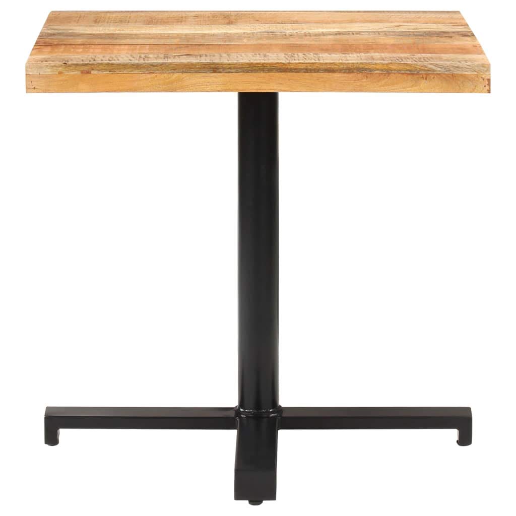 Tavolo da bistrot quadrato, 80 x 80 x 75 cm, legno di mango grezzo