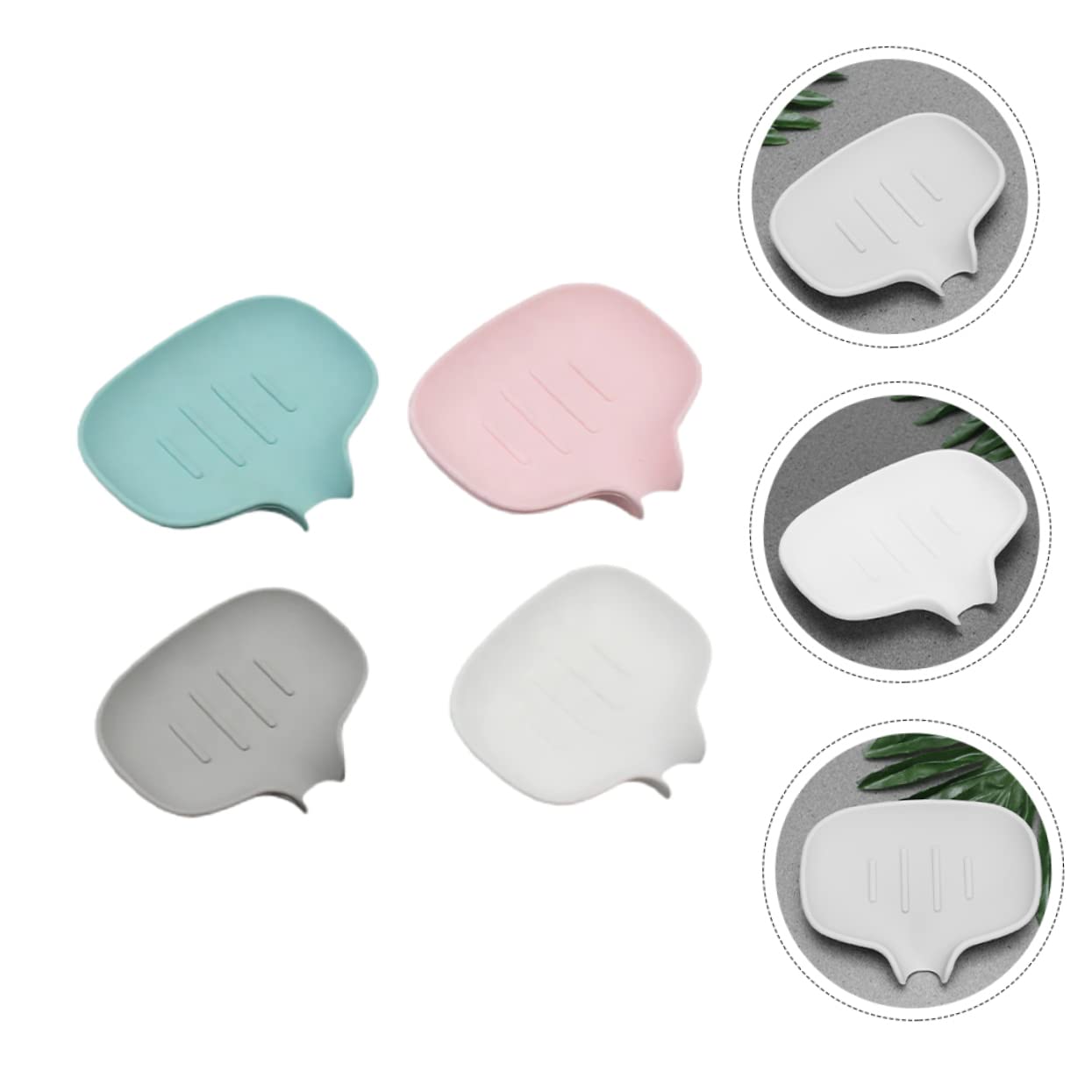 Jaboneras de Silicona 4 Piezas Creativas para Baño