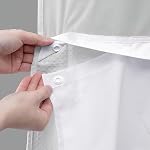 71" W x 74" H Waffle-White Hotel Style Rideau de douche avec snap dans le linge pour salle de bain imperméable machine lavable,Ring moins rideau de douche,Machine lavable
