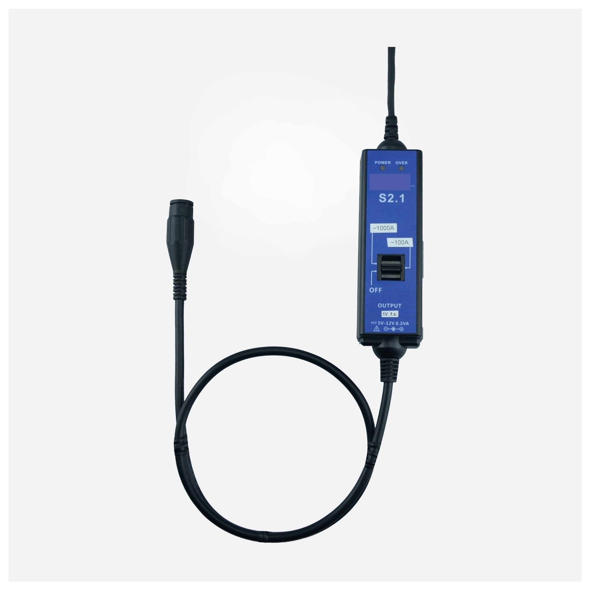 Netzfrequenz-Einphasen-Integrator S2.1 Rogowski-Spulen-Stromwandler, batteriebetrieben mit Oszilloskop