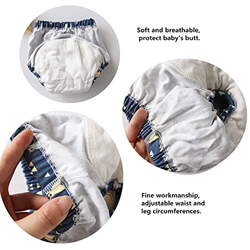 Image of 4 Pack Baby Toddler Potty Training Pants Layered Cotton Training Underwear for Toddlers Girls Boys (4T, E)