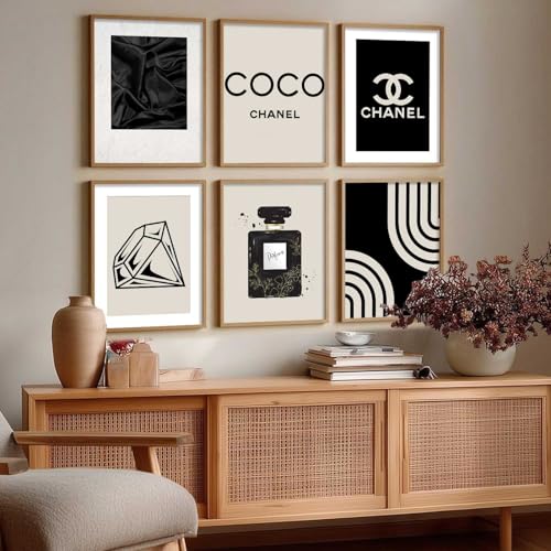 Image of kotart - Fashion Brand Coco Poster with Frame for Bedroom Living Room | Salon Poster Wall Decor (19x25 inch, B)