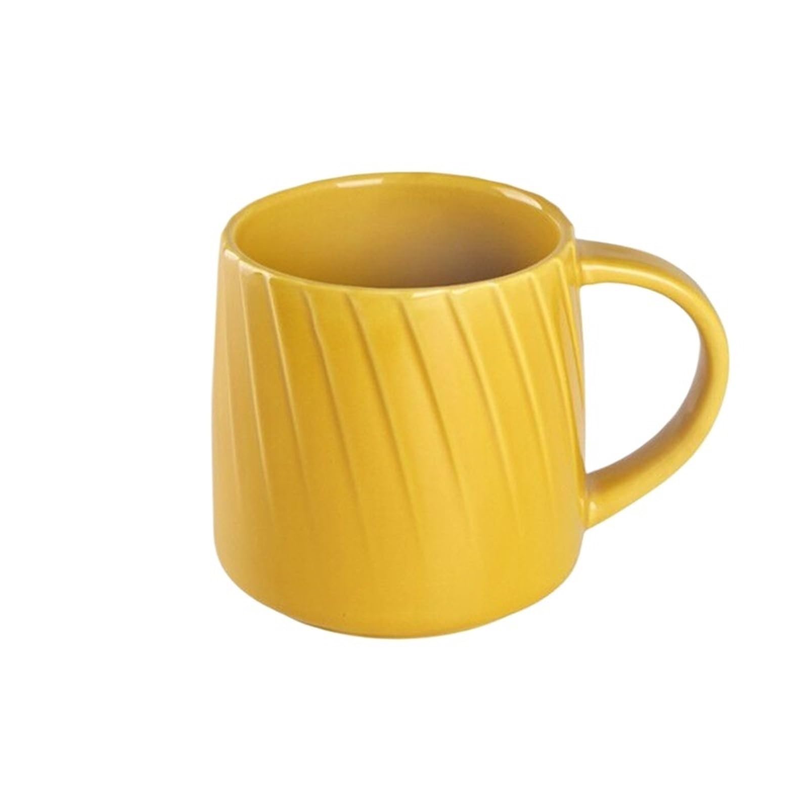 HLHLOP777 Coffee Mugs Ceramic Simple Mug Coffee Cup Retro Breakfast Home Coffee Cup(Yellow)
