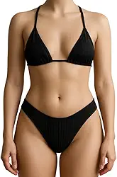 Biquíni Calcinha e Sutiã Praia Piscina Verão Cortininha Marquinha Roupa De Banho Asa Delta