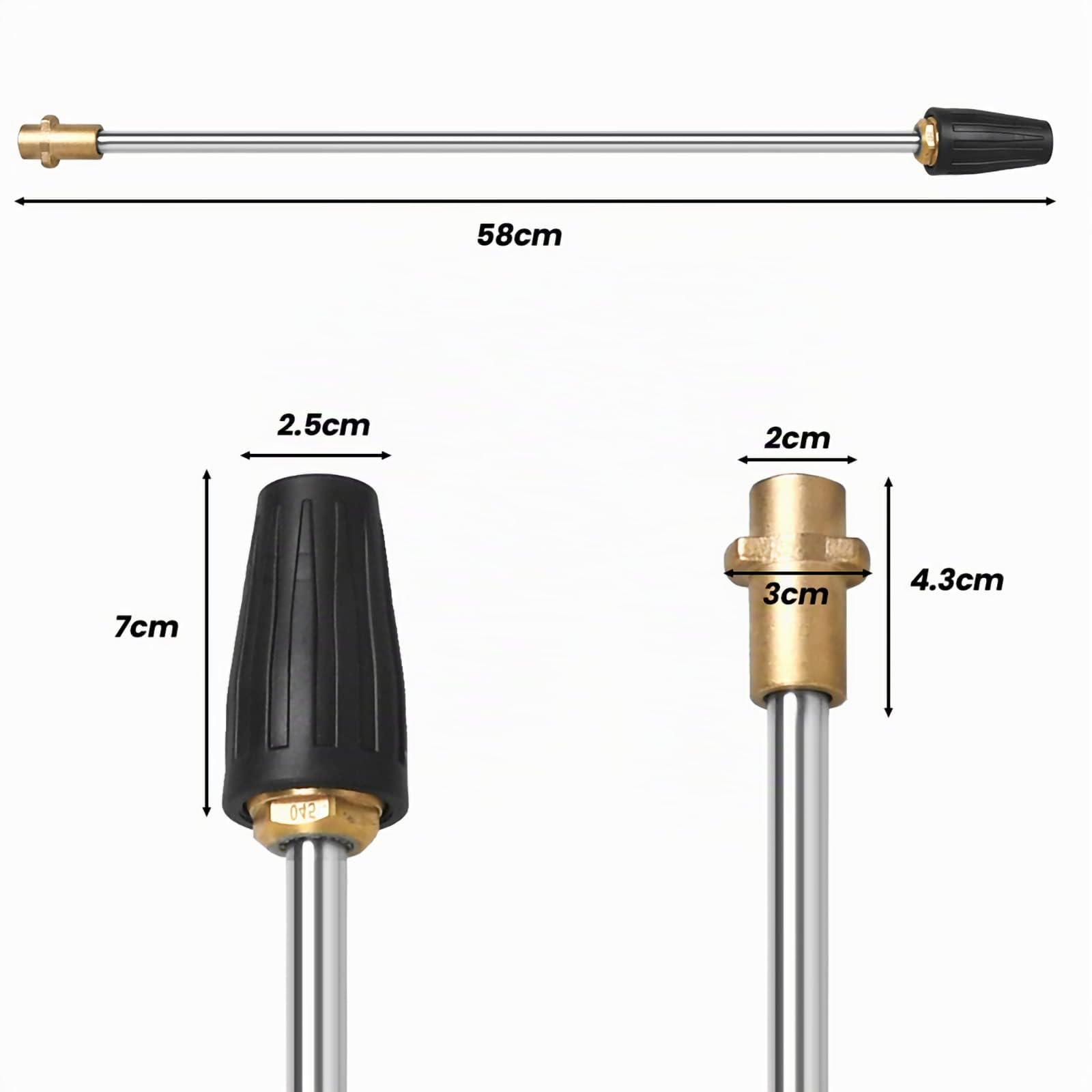 276 bars - Buse Rotors de Qualité Supérieure pour Nettoyeur Haute Pression pour K4 K5 K6 K7 - Buse de Lance de Lavage de Voiture
