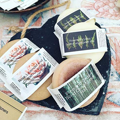 Mixed Conditioner Bar Set (2 bars) - lasts up to 12 months of use - Plastic Free - Vegan - Handmade in Devon UK (SW England)