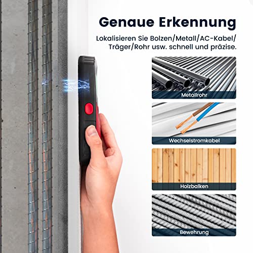 KAIWEETS Leitungssuchgerät Ortungsgerät, KES01 5 in 1 Leitungssucher Multifunktional mit...
