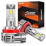 SEALIGHT 𝐇𝟏𝟏/H9/H16 Bulbs, 30000LM 6500K Cool White H8 Fog Bulbs, 1:1 Mini Size, Powersports Accessory Lights with Fan, 3 Mins Plug-N-Play, Pack of 2