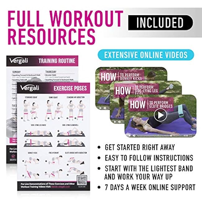 Resistance Bands for Working Out with Workout Bands Guide. 4 Booty Bands for Women Men Fabric Elastic Bands for Exercise Bands Resistance Bands for Legs Bands for Working Out Hip Thigh Glute Bands Set