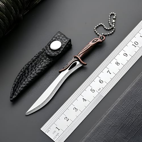 Image of Mini Sword Keychain with Sheath - Collectible Knife Shape Keyring for Men & Women, Unique Gift Accessory