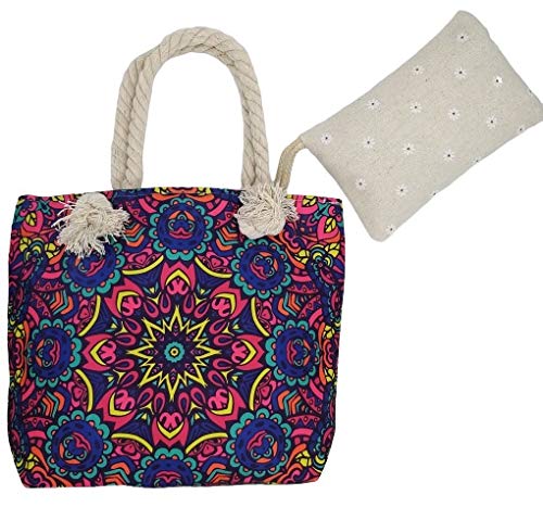 Goodforgoods Goods4good Bolso Pequeño Mandala Niña Mujer Chica Diseño Mandala Playa Piscina Paseo con Neceser Móvil.