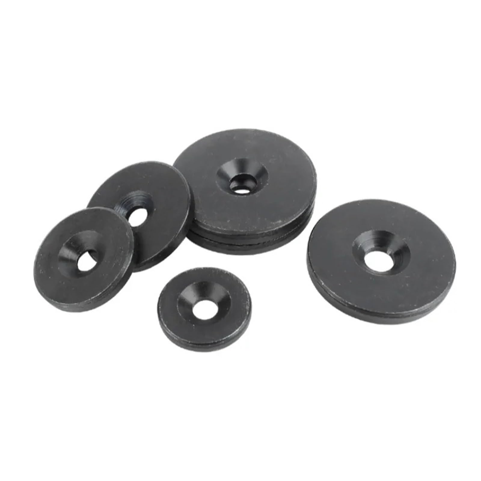 Edelstahl Beilagscheiben M20 ~ M110 Wellenende-Sicherungsringe aus schwarzem Kohlenstoffstahl, Befestigungs-Haltering, verdickte flache Unterlegscheibendichtung(GB891 Countersunk,M50-5pcs)