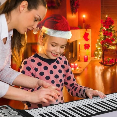 Keyboard Piano,Scroll Piano Tastatur,Tragbares Elektronisches Klavier Mit 88 Tasten,Wasserdicht Und Staubdicht,Ultra-Lange Batterielebensdauer,Geeignet Für Kinder Erwachsene Anfänger Geschenk
