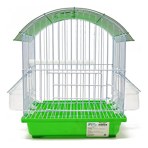 BPS Small Bird Cage for Birdhouse Parakeet Canaries Large Metal with Feeder Sprinkler Random Color BPS-12027 Cover