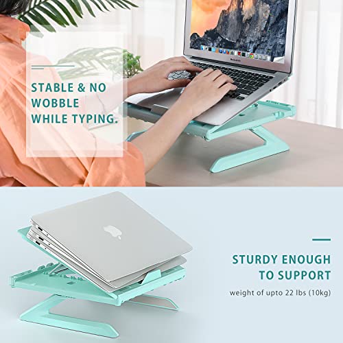 TechGarden-Multi-Angle-Adjustable-Laptop-Stand-Portable-Laptop-Riser-with-Built-in-Foldable-Legs-and-Phone-Holder-Air-Ventilated-Laptop-Holder-for-MacBook-Air-Pro-All-Laptops-Mint-Green