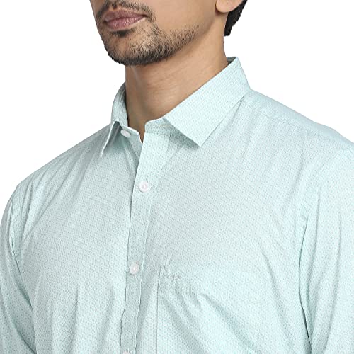 Image of Colorplus Men's Pure Cotton Print Pattern Tailored Fit Spread Collar Full Sleeve Casual Shirt